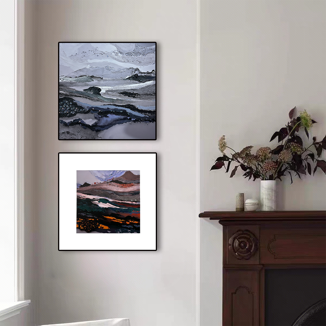Abstract textured wall art with crystal inlay craftsmanship, offering elegant wall decor for contemporary home interiors.