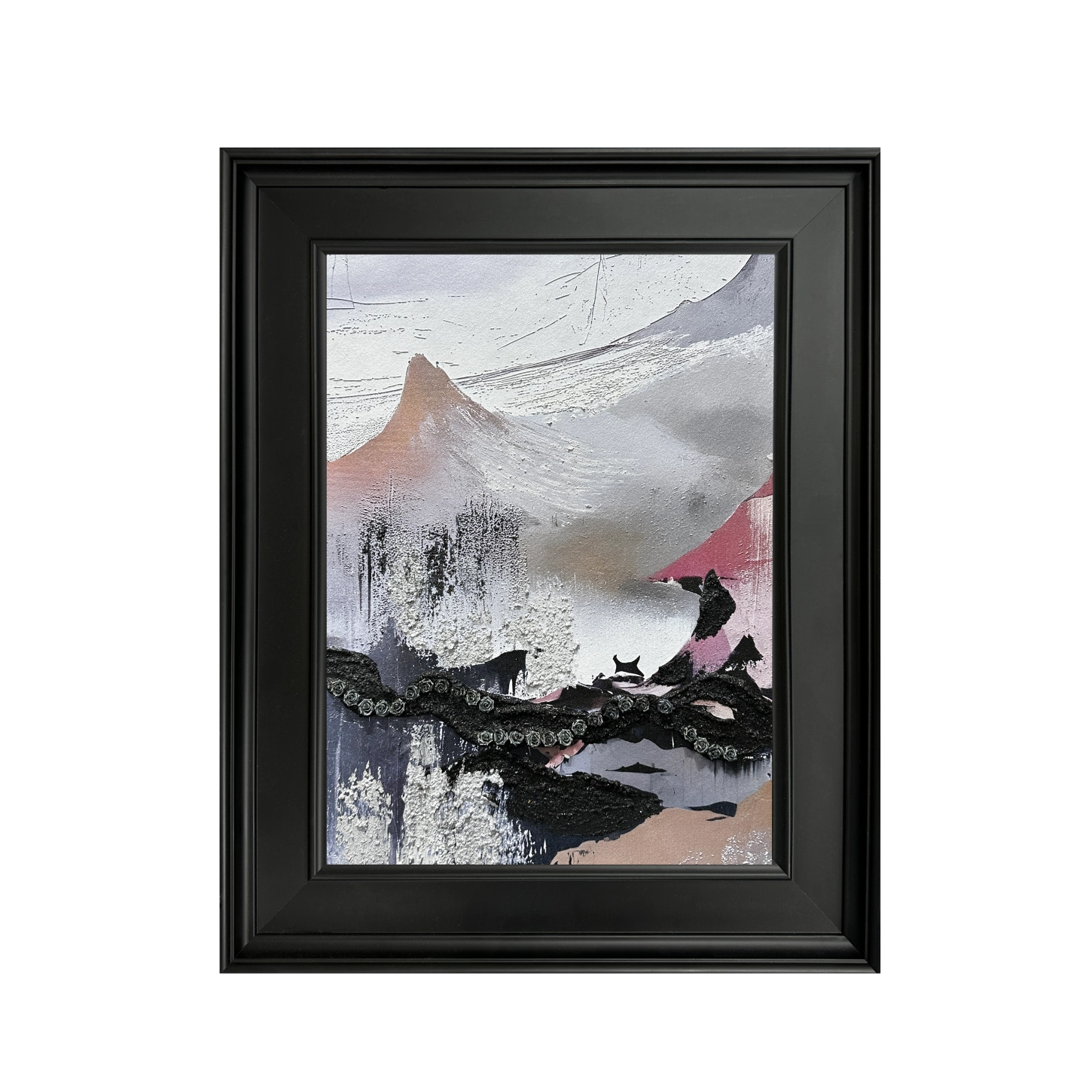 Artstellary abstract floral textured wall art with embossed flower details and modern decor style.