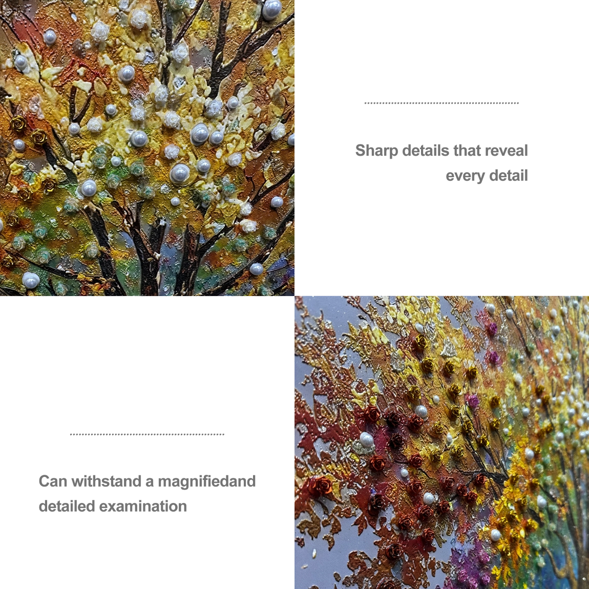 Artstellary pearl-embellished heavy-texture wall art detail showcasing handcrafted texture and premium decorative design