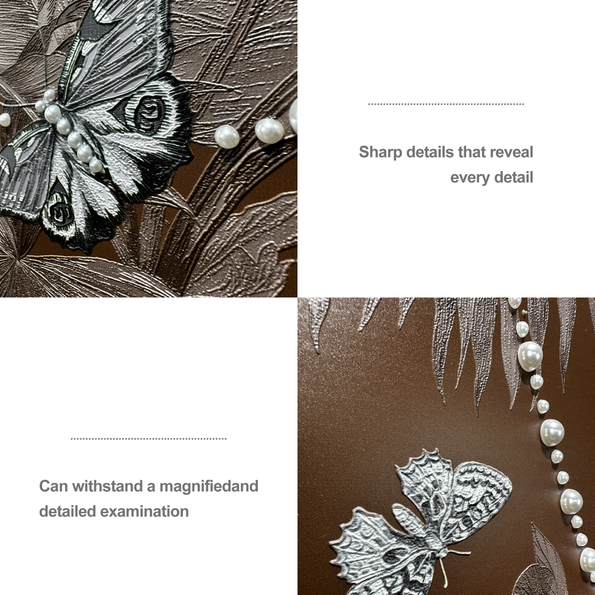 Artstellary pearl inlay butterfly artwork detail, textured wall art showing refined handcrafted décor.