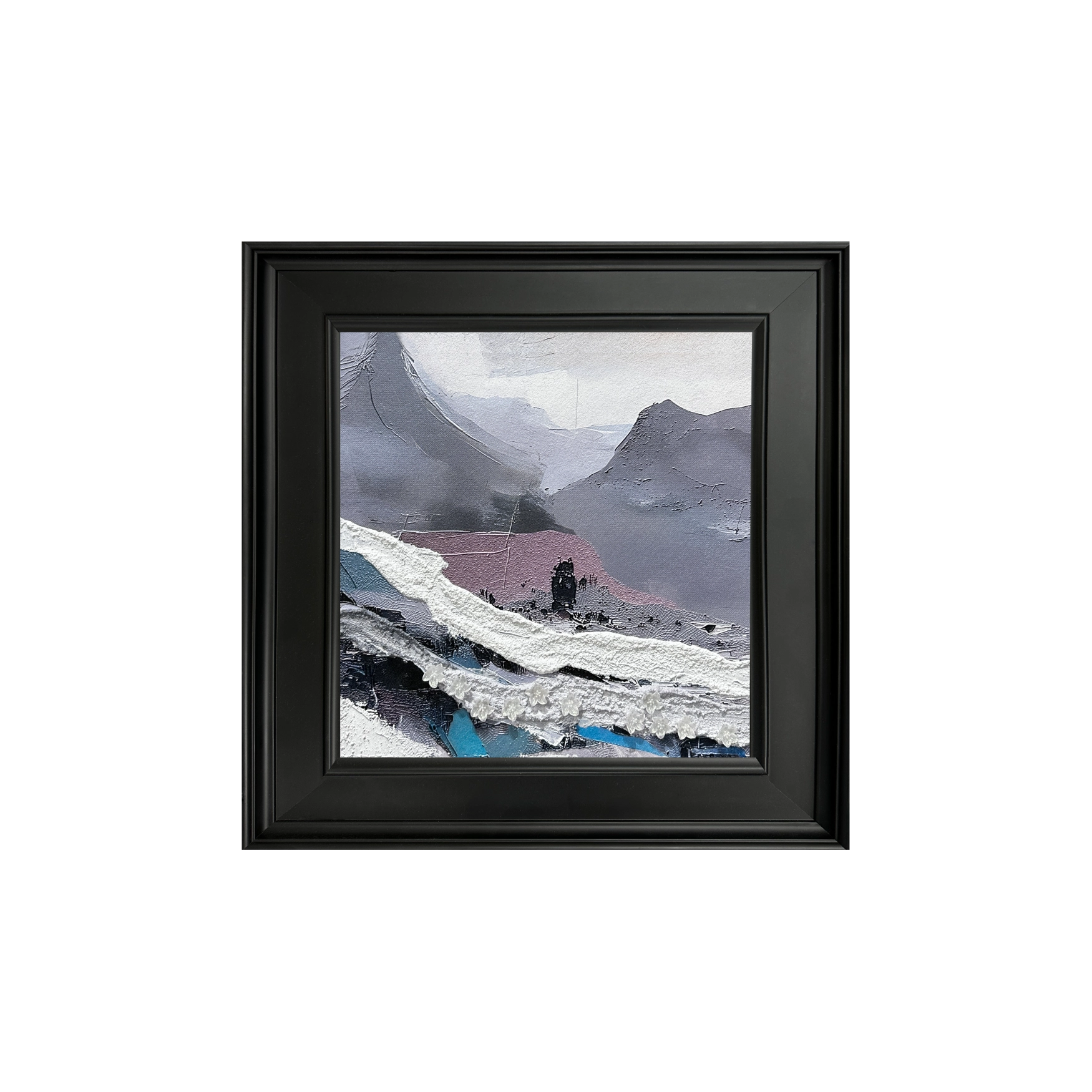 Artstellary textured floral relief wall art featuring layered texture and sculpted flower details.