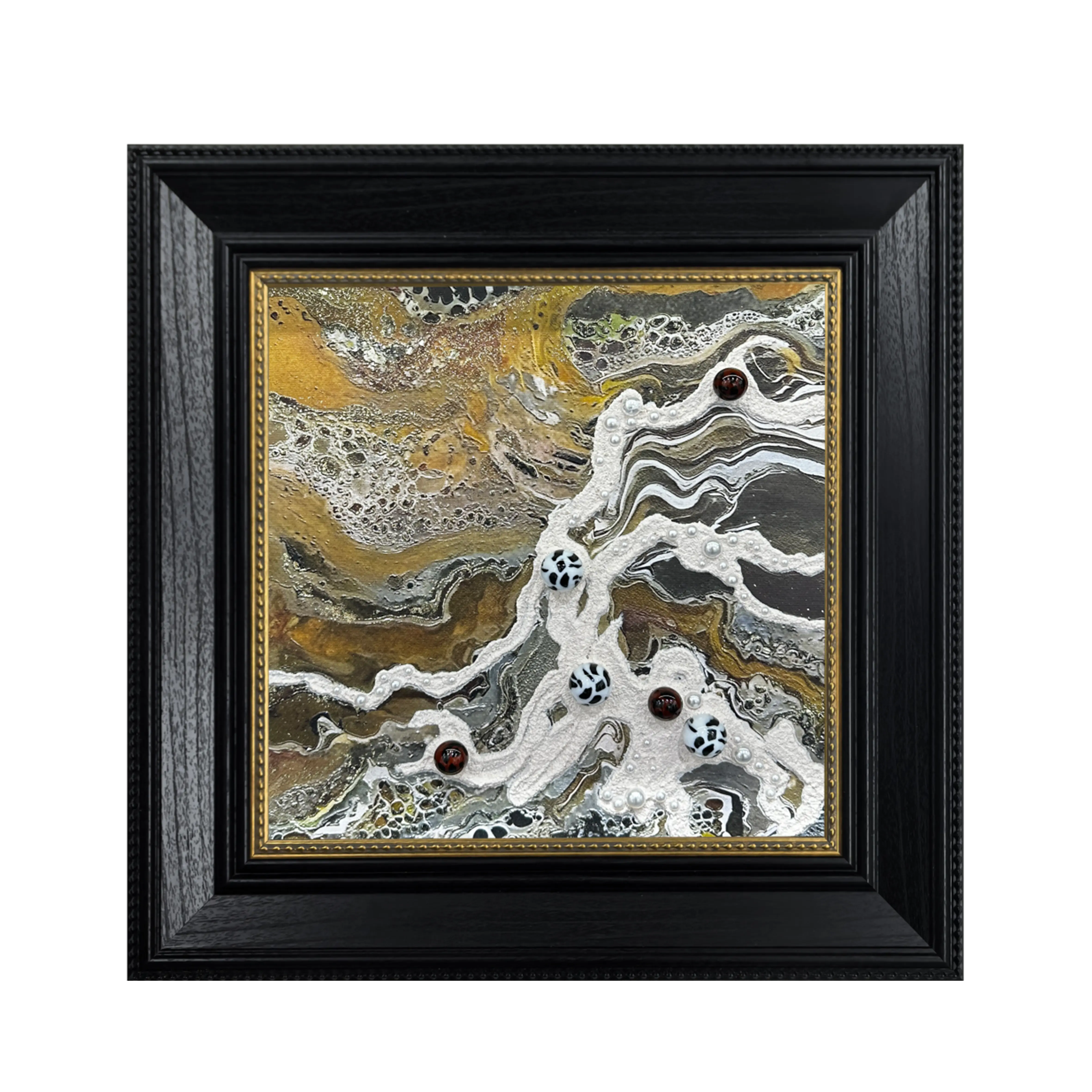 Pearl Crystal Textured Wall Art #CL031