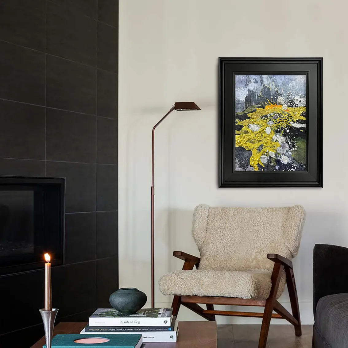 Luxury textured wall art with pearl and crystal inlay, abstract design. Ideal for modern home décor and minimalist wall art.