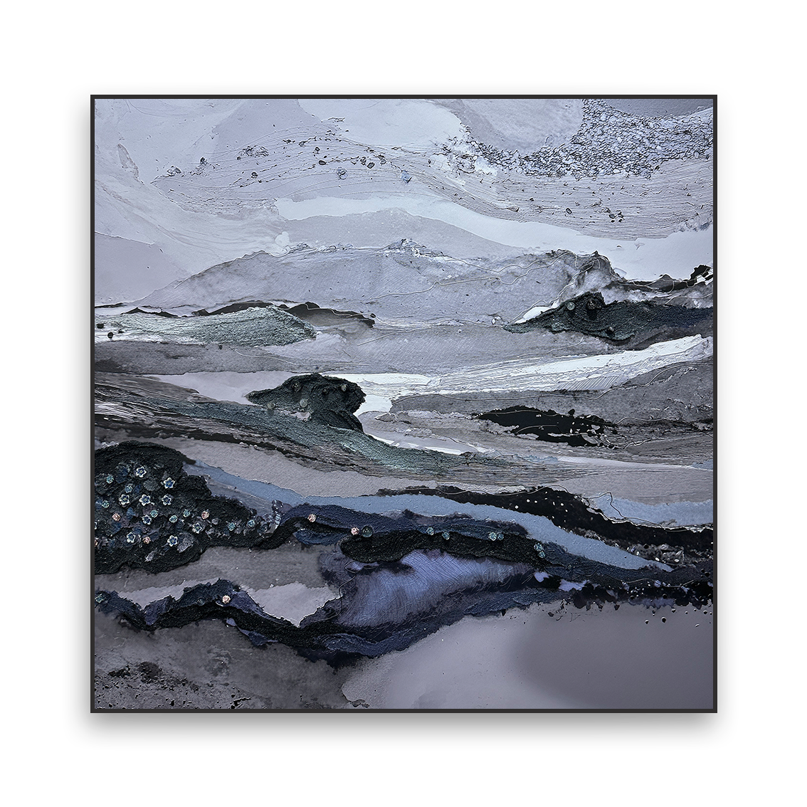 Textured abstract wall art with crystal inlay craftsmanship, offering modern wall decor for stylish home interiors.