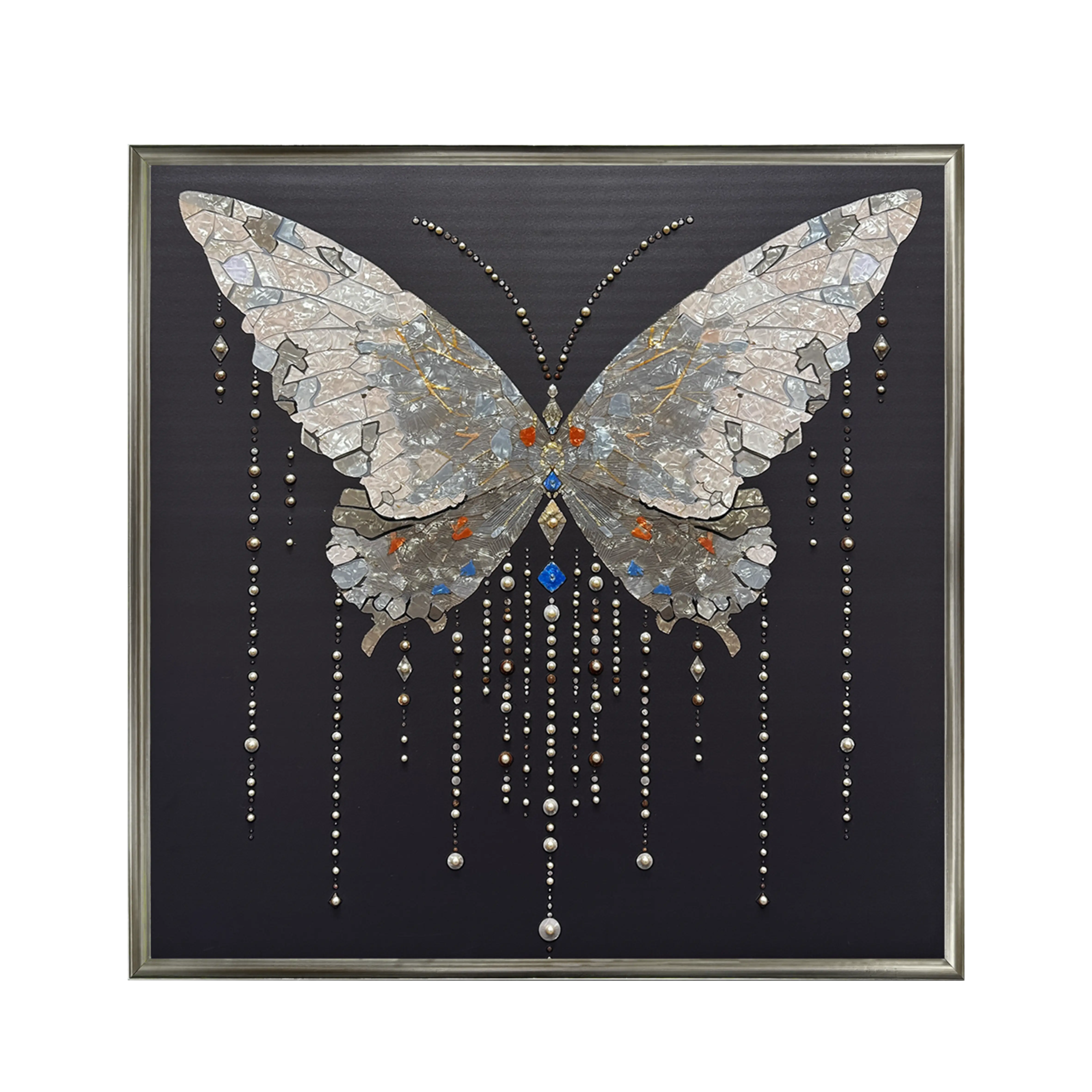 Textured Butterfly Pearl Wall Art #CL025