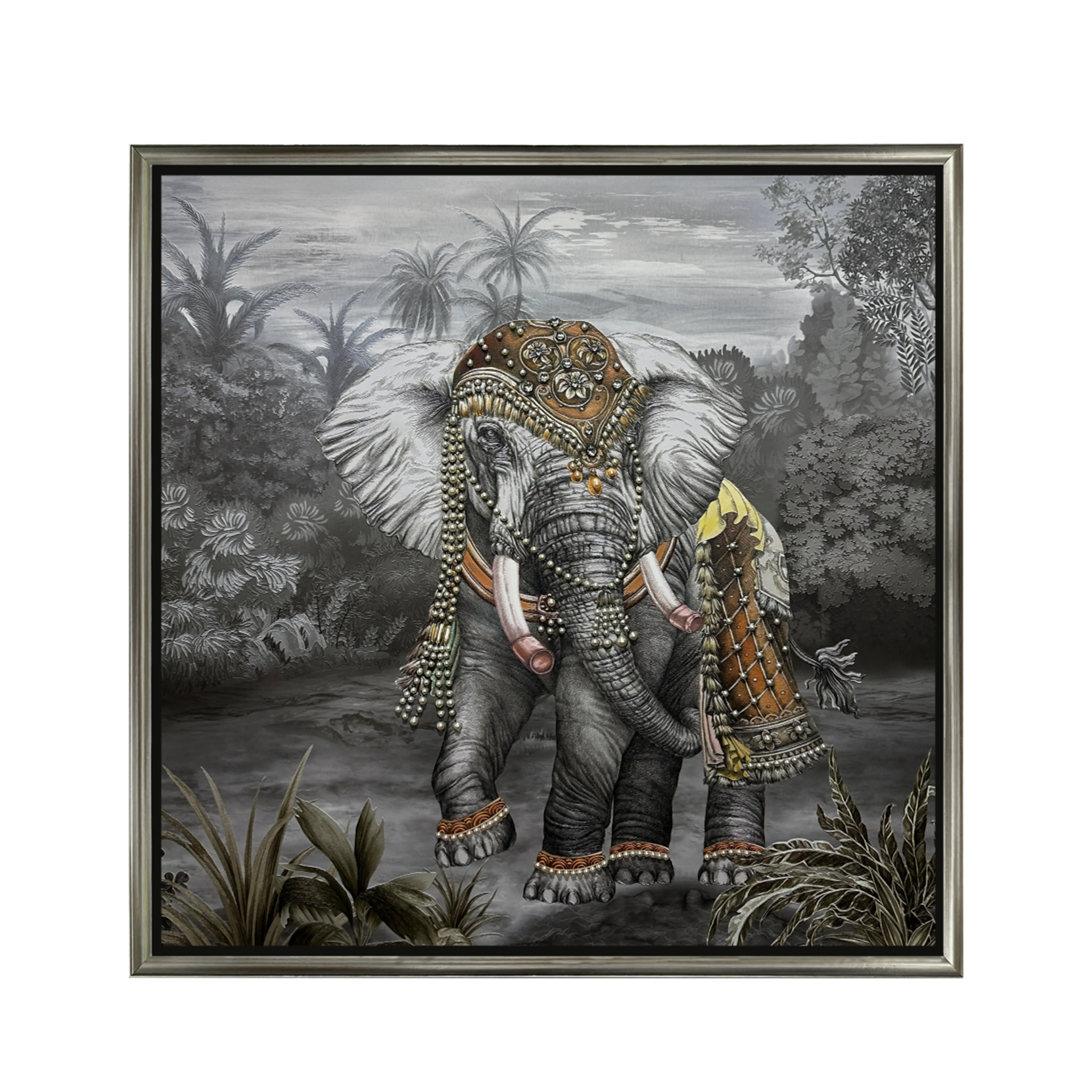 Textured Elephant Pearl Wall Art #CL045