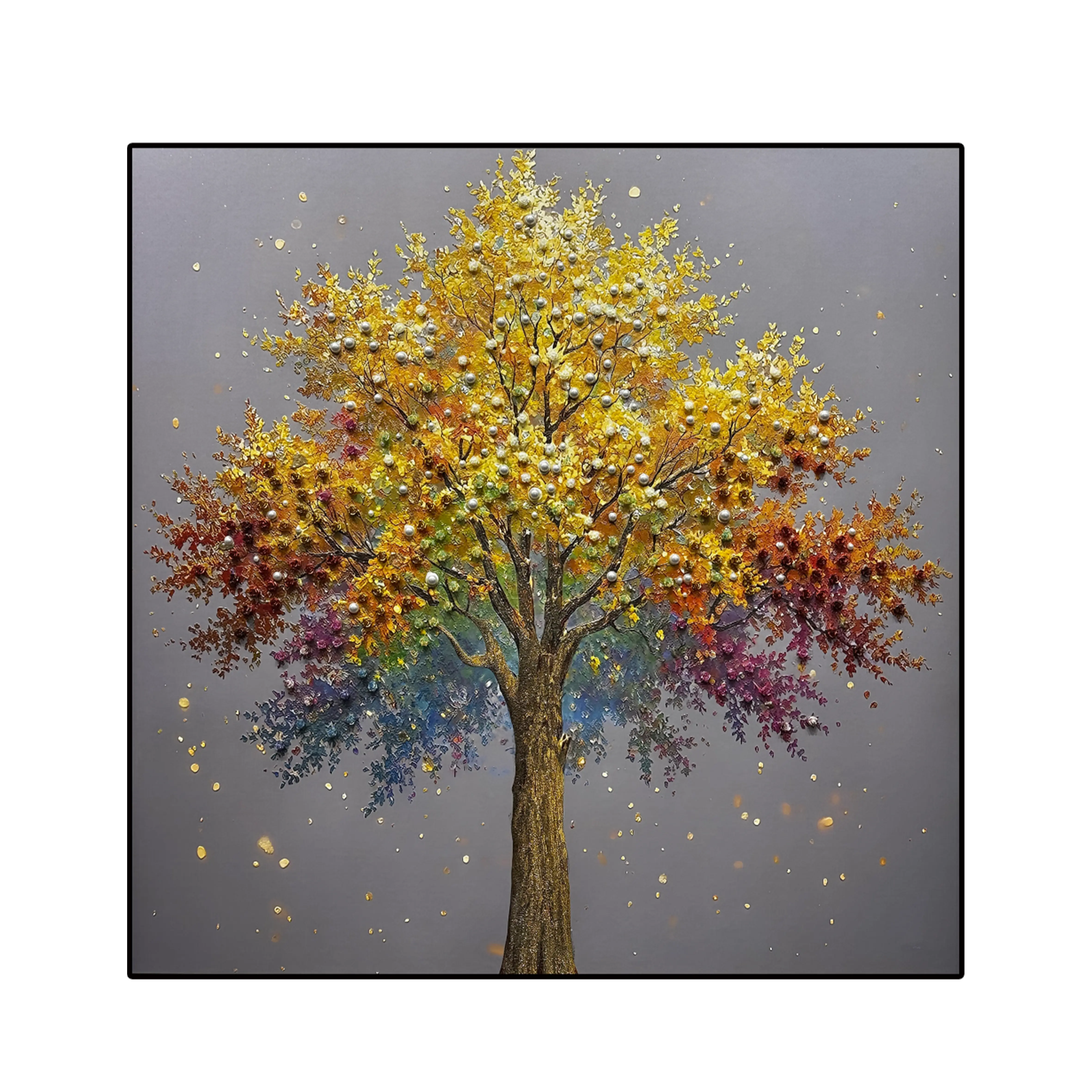 Pearl Textured Tree Wall Art #CL020