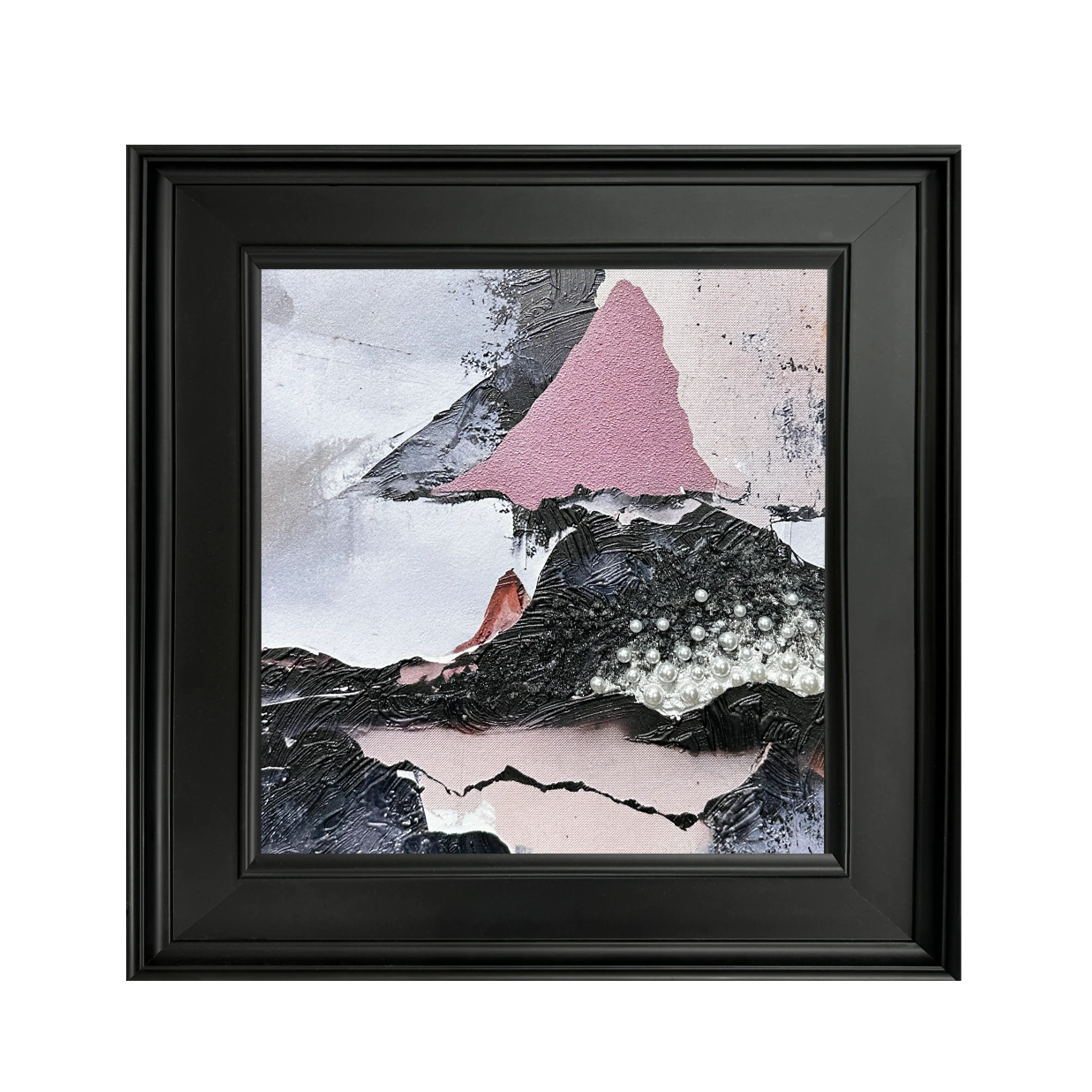 Textured Pearl Abstract Wall Art #CL036