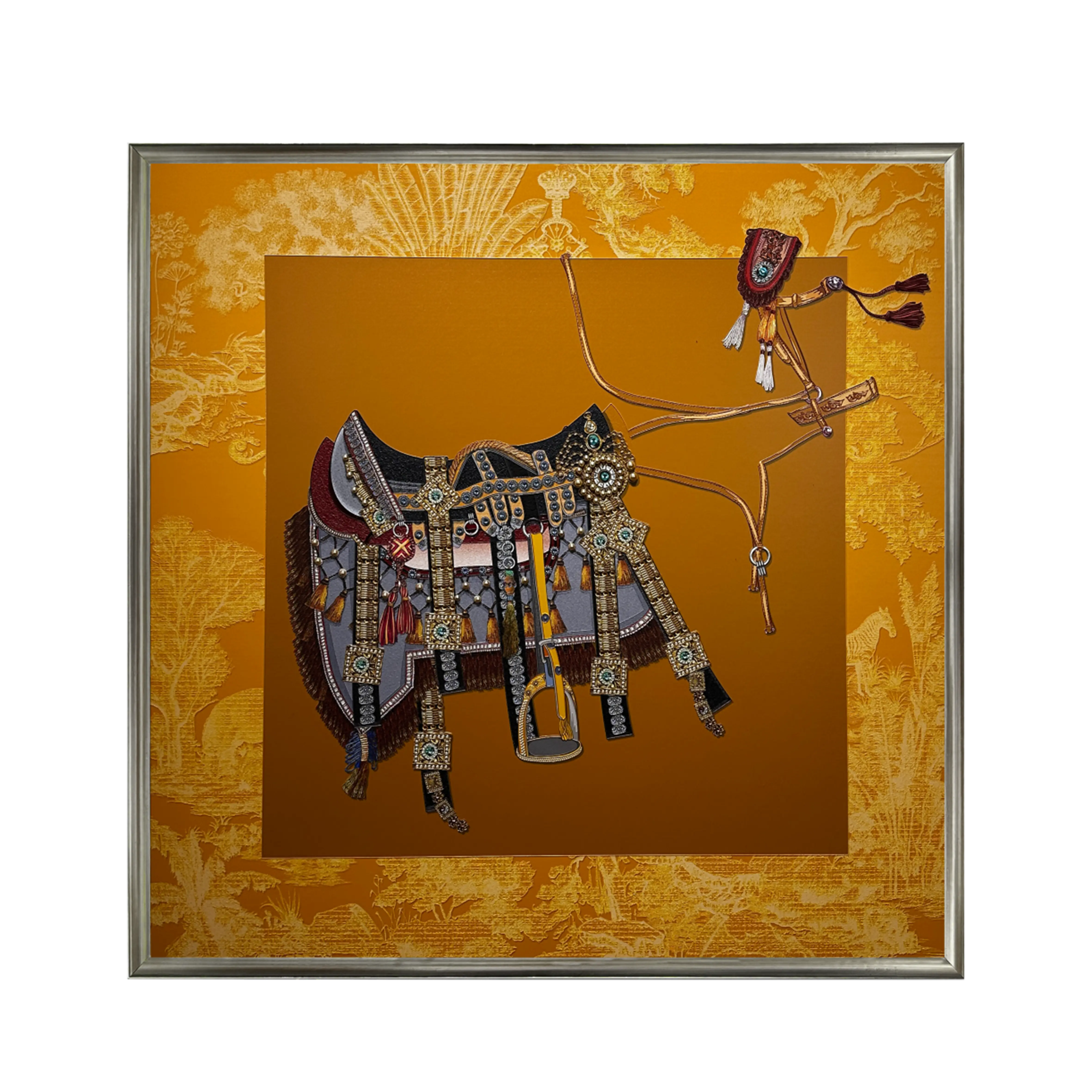 Luxury Saddle Pearl Wall Art #CL042