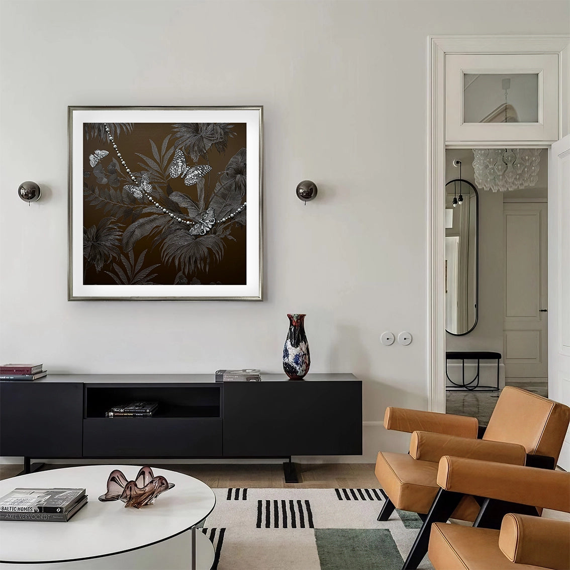 Elegant butterfly pearl textured wall art for living room, enhancing modern wall decor with artistic detail.