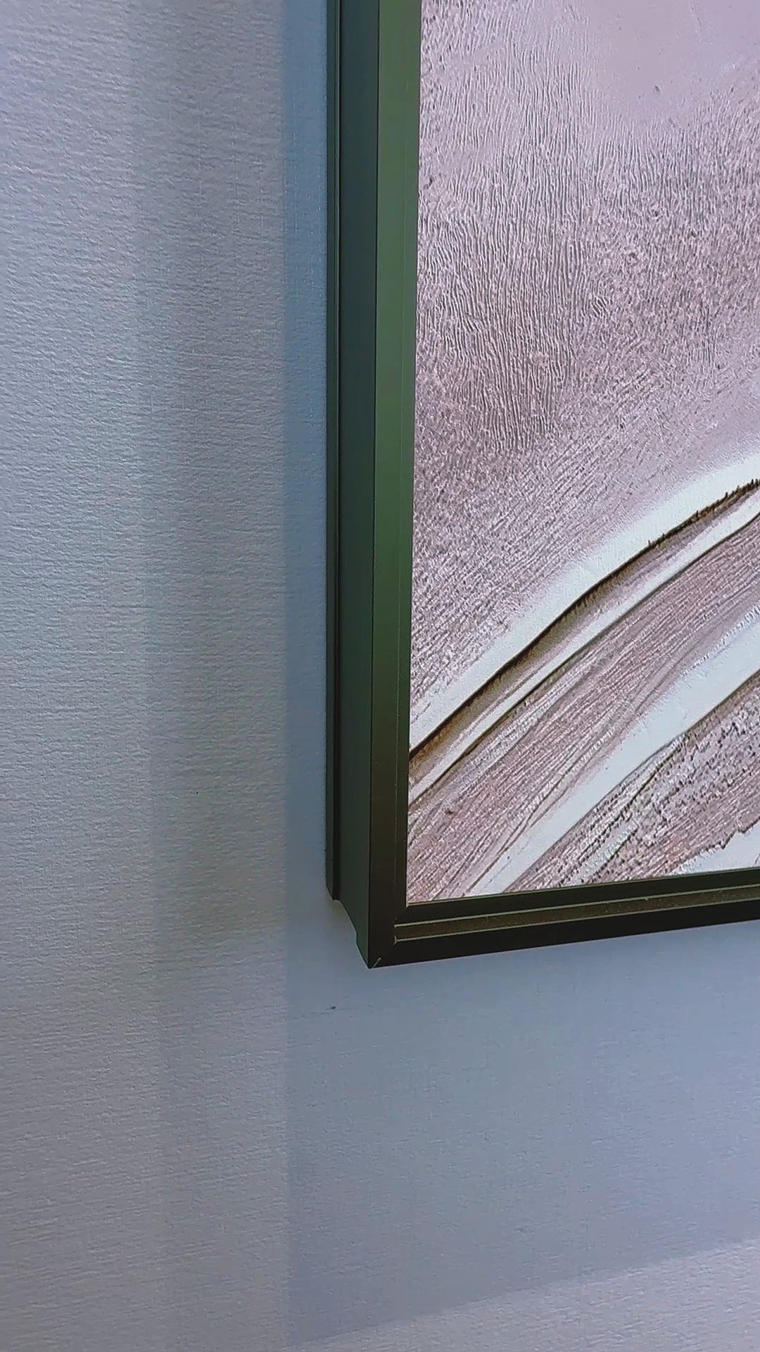 Video showing 3D textured wall art with pearl and crystal inlay, highlighting surface texture, layered relief, and handcrafted details.
